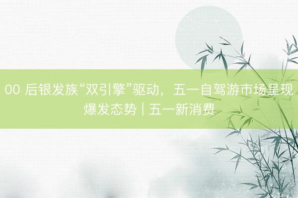 00 后银发族“双引擎”驱动，五一自驾游市场呈现爆发态势 | 五一新消费