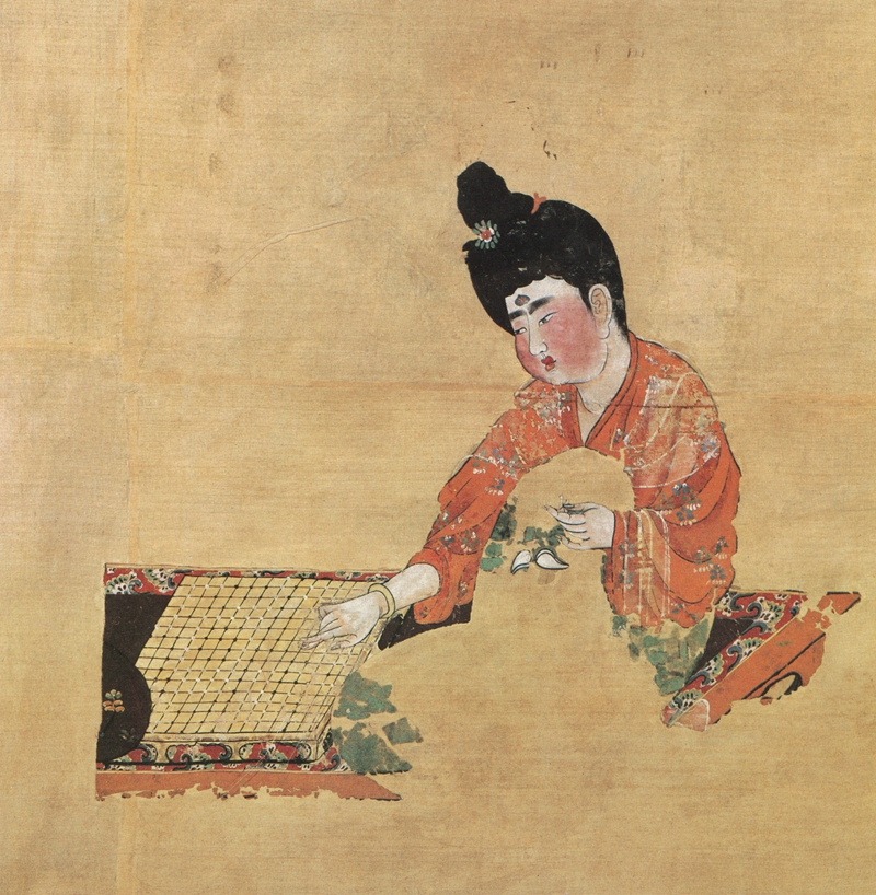  唐·佚名《弈棋仕女图》(局部)   出版社供图
