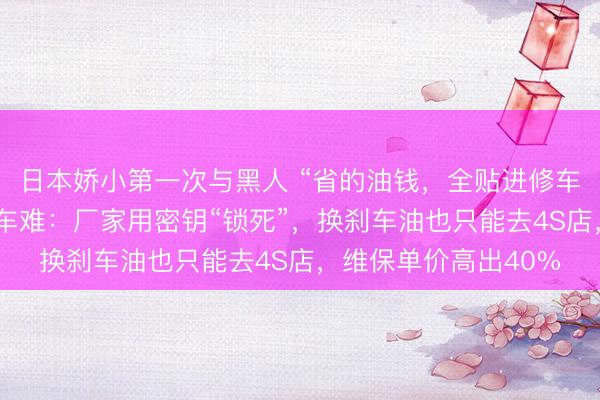 日本娇小第一次与黑人 “省的油钱，全贴进修车费了”，新能源车修车难：厂家用密钥“锁死”，换刹车油也只能去4S店，维保单价高出40%