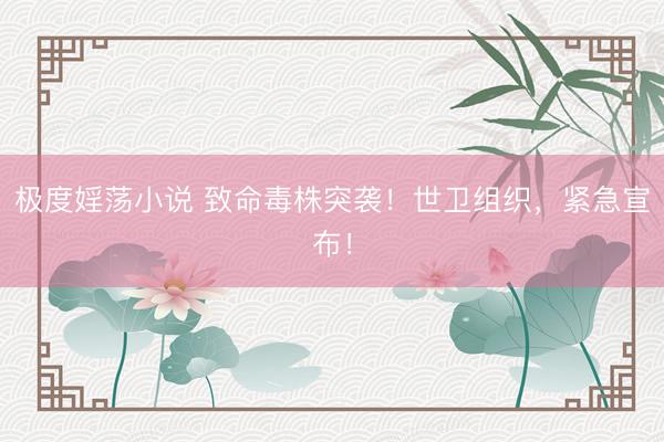 极度婬荡小说 致命毒株突袭!世卫组织,紧急宣布!