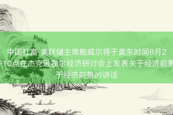 中国社畜 美联储主席鲍威尔将于美东时间8月23日上午10点在杰克逊霍尔经济研讨会上发表关于经济前景的讲话