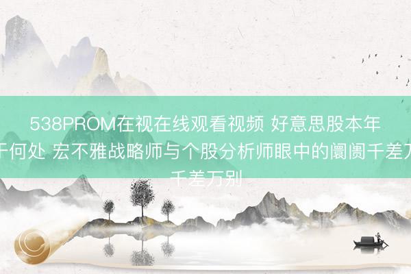 538PROM在视在线观看视频 好意思股本年收于何处 宏不雅战略师与个股分析师眼中的阛阓千差万别