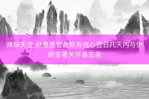 辣妹天使 好意思官员称有信心翌日几天内与伊朗签署关怀备忘录