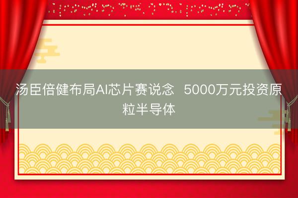 汤臣倍健布局AI芯片赛说念  5000万元投资原粒半导体